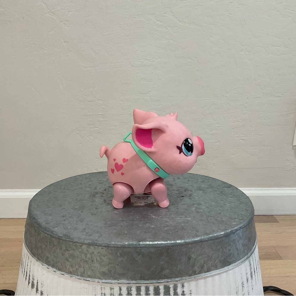 Pink Piggy with Heart Accents